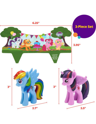 Adorno para Pastel DecoPac Mi Pequeño Pony 3 Piezas