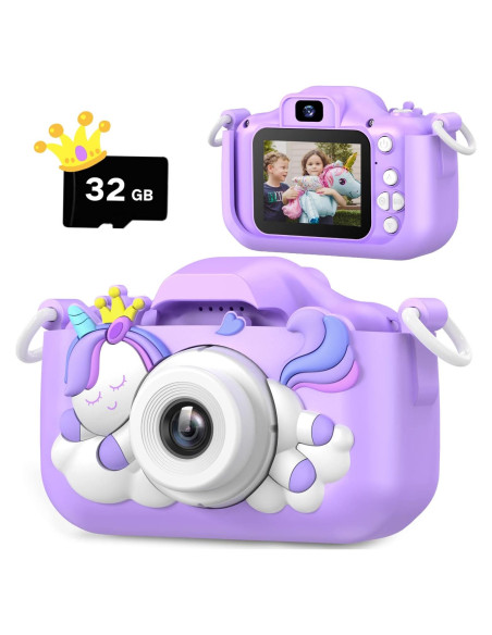 Cámara Infantil Digital HOOMOON 1080P con Tarjeta SD 32GB