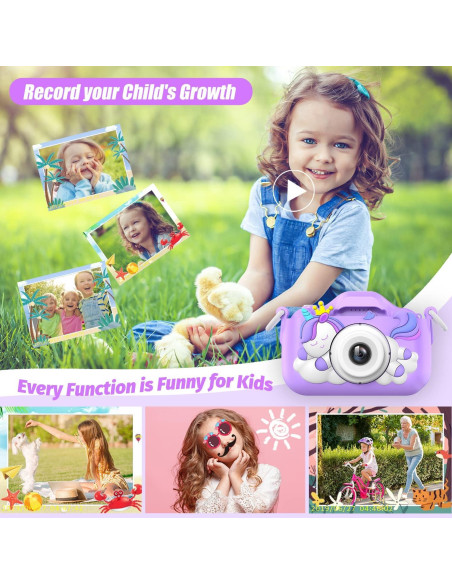 Cámara Infantil Digital HOOMOON 1080P con Tarjeta SD 32GB