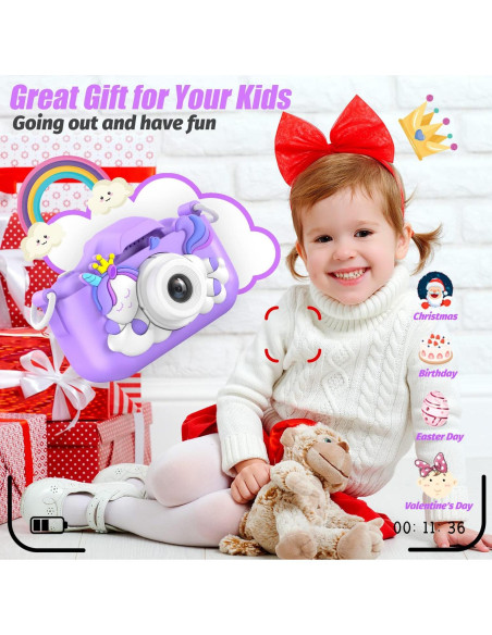 Cámara Infantil Digital HOOMOON 1080P con Tarjeta SD 32GB