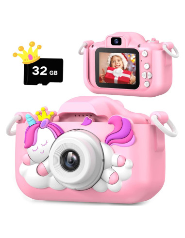 Cámara Infantil Digital HOOMOON X11 Unicornio Rosa 1080P