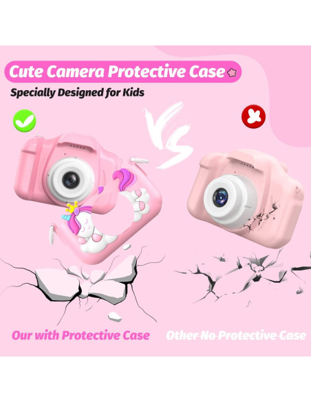Cámara Infantil Digital HOOMOON X11 Unicornio Rosa 1080P