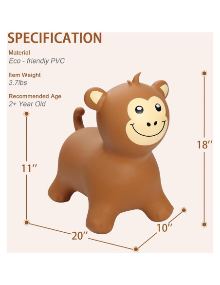 Mono Saltarín Inpany para Niños 1-5 Años, Juguete Safari