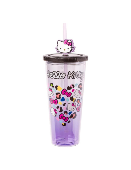 Vaso Frío Hello Kitty 710 ml con Tapa y Popote - Silver Buffalo