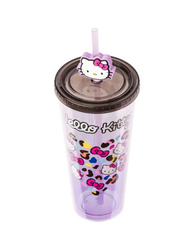 Vaso Frío Hello Kitty 710 ml con Tapa y Popote - Silver Buffalo