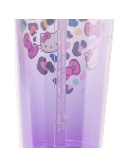 Vaso Frío Hello Kitty 710 ml con Tapa y Popote - Silver Buffalo