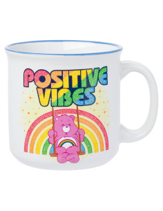 Taza Cerámica Silver Buffalo Care Bears 591 ml Vibras Positivas