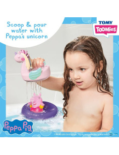 Set de Baño Peppa Pig Tomy Toomies con Flotador Unicornio 2