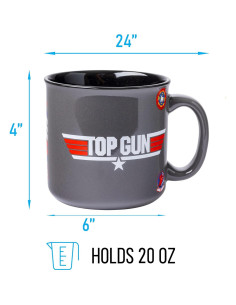 Taza de cerámica camper Silver Buffalo Top Gun 591 ml 2