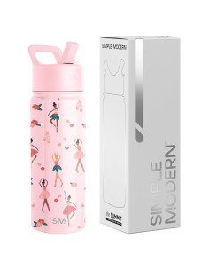 Botella de Agua Simple Modern 532ml Aislada Niños Rosa