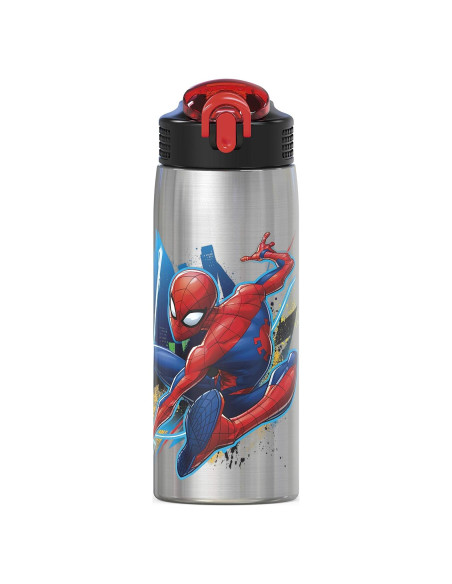 Botella de Agua Inoxidable 27oz Zak Spider-Man con Popote
