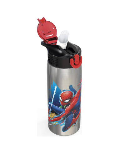 Botella de Agua Inoxidable 27oz Zak Spider-Man con Popote