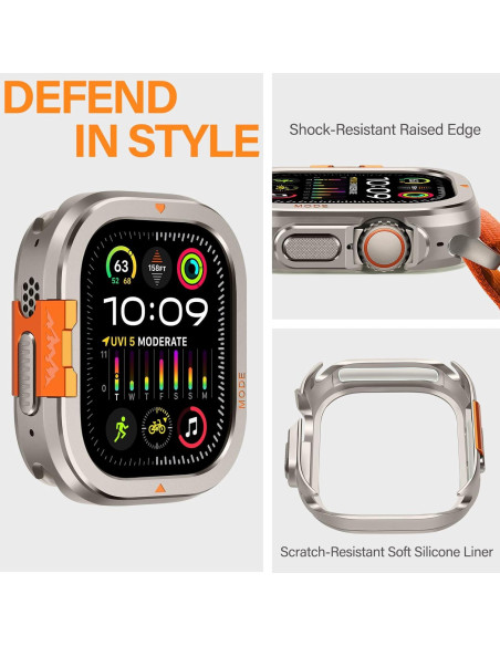 Funda Metálica Bisikor 49mm para Apple Watch Ultra 2 - Titanio