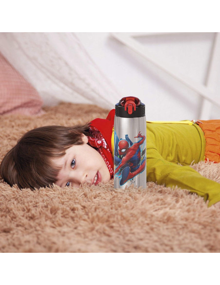 Botella de Agua Inoxidable 27oz Zak Spider-Man con Popote