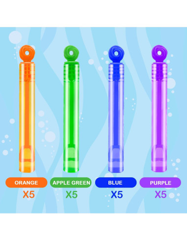 Paquete de 20 Varitas de Burbujas Donut Leetous - Suministros de Fiesta