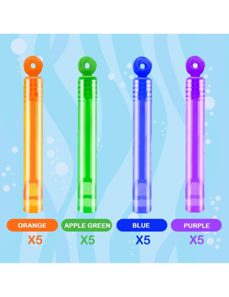 Paquete de 20 Varitas de Burbujas Donut Leetous - Suministros de Fiesta