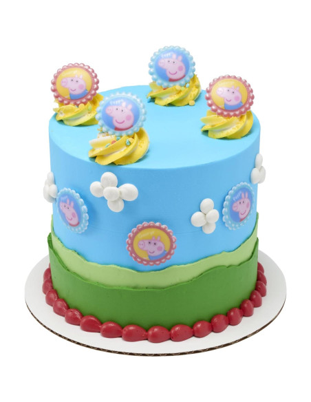 Anillos para Cupcakes Peppa Pig DecoPac - 24 Piezas