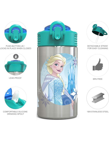 Botella de Agua Acero Inoxidable Zak 15.5 oz Frozen