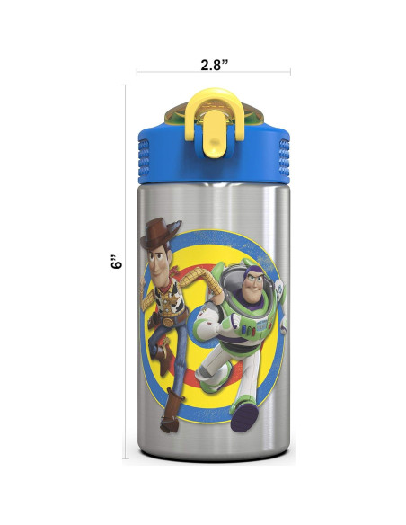 Botella de Agua Zak Designs Toy Story 4 450 ml con Popote