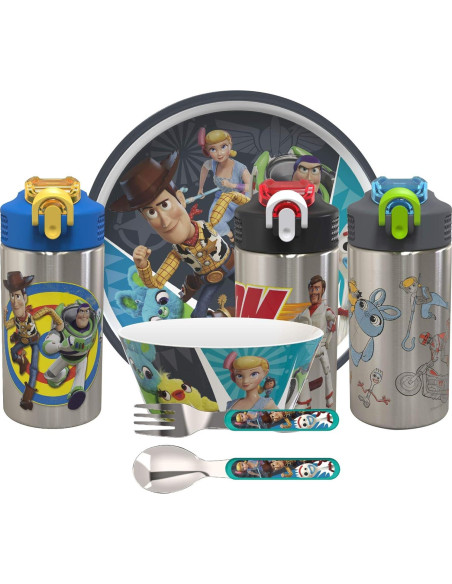 Botella de Agua Zak Designs Toy Story 4 450 ml con Popote
