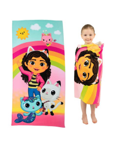 Toalla de Playa Gabby's Dollhouse Franco 100% Reciclada 147x71 cm