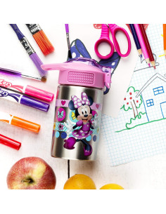 Botella de Agua Infantil Zak Designs Minnie 15.5 oz Acero Inoxidable 2