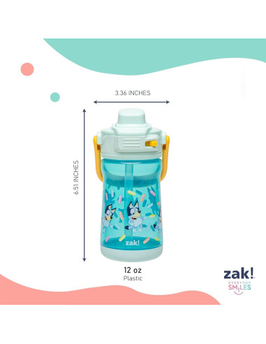 Botella de Agua Bluey Zak Designs 355ml a Prueba de Fugas