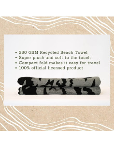 Toalla de Playa Franco Batman 147x71 cm 100% Reciclada 2