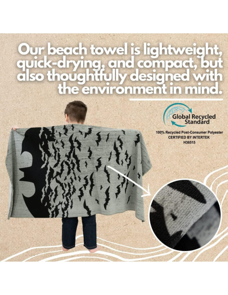 Toalla de Playa Franco Batman 147x71 cm 100% Reciclada