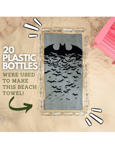 Toalla de Playa Franco Batman 147x71 cm 100% Reciclada