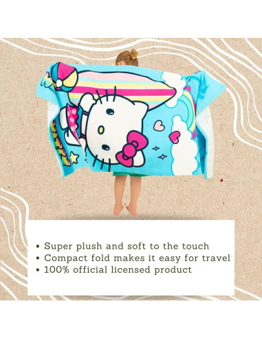 Toalla de Playa Franco Hello Kitty 100% Reciclada 147x71 cm