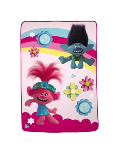 Manta Franco Trolls 2 Micro Raschel 157x229 cm Rosa
