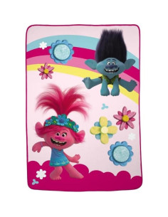Manta Franco Trolls 2 Micro Raschel 157x229 cm Rosa 2