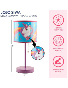Lámpara de Mesa Infantil Idea Nuova JoJo Siwa Unicornio 2