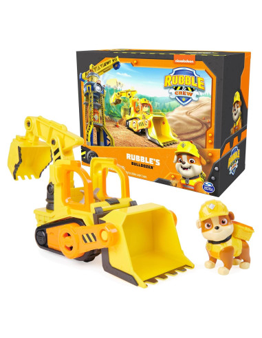 Camión Bulldozer Rubble & Crew con Figura de Acción