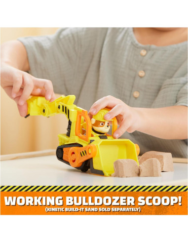 Camión Bulldozer Rubble & Crew con Figura de Acción