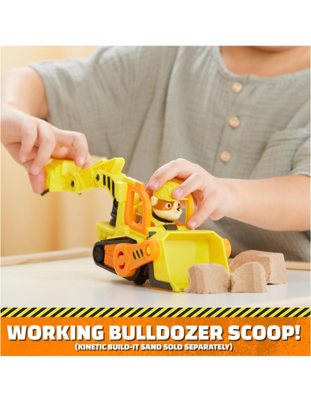 Camión Bulldozer Rubble & Crew con Figura de Acción