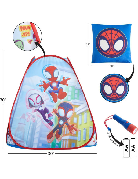 Carpa Plegable Spidey y Sus Amigos + Almohada y Linterna Carpa Plegable Spidey y Sus Amigos + Almohada y Linterna
