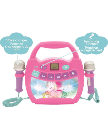 Reproductor Karaoke Infantil Lexibook MP320UNIZ Rosa