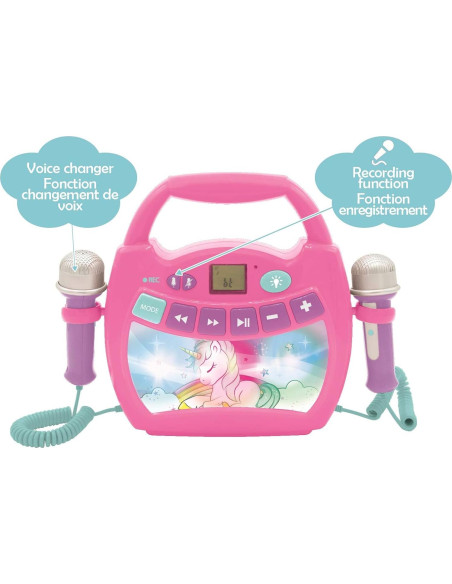 Reproductor Karaoke Infantil Lexibook MP320UNIZ Rosa