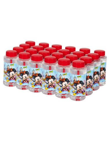 Burbujas de Mickey Mouse 24 Botellas 120 ml con Varitas