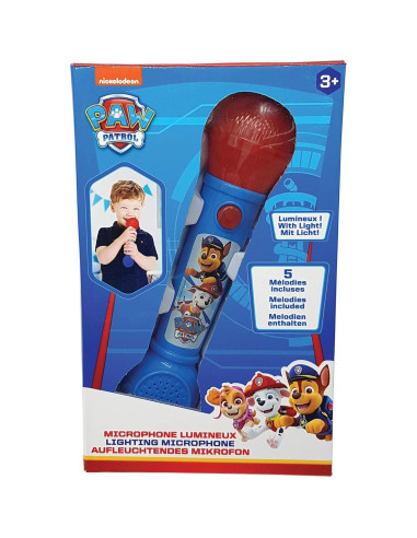 Micrófono Infantil Lexibook Patrulla Canina con Luz y Altavoz