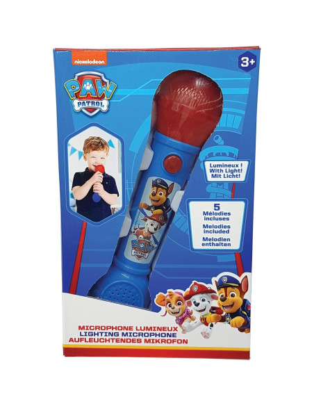 Micrófono Infantil Lexibook Patrulla Canina con Luz y Altavoz