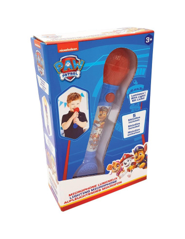 Micrófono Infantil Lexibook Patrulla Canina con Luz y Altavoz