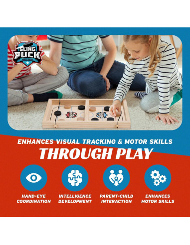 Juego de Mesa Crazy Games Sling Puck 2 Jugadores Madera