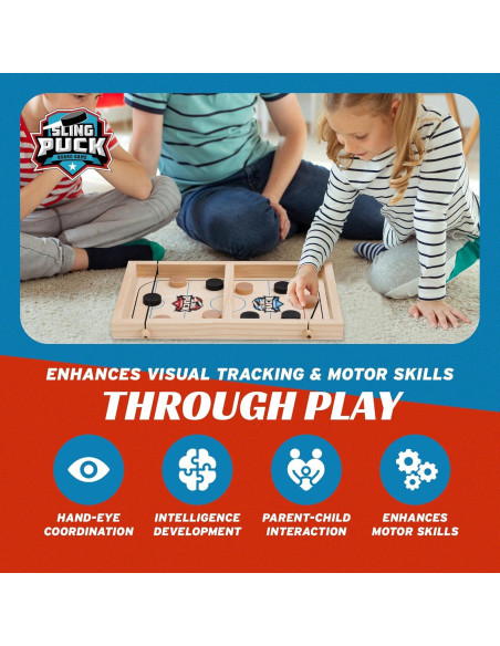 Juego de Mesa Crazy Games Sling Puck 2 Jugadores Madera