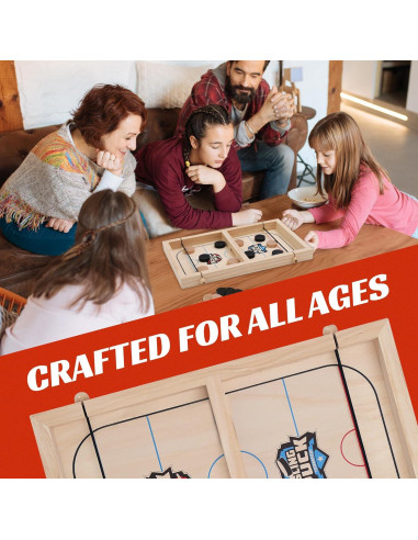 Juego de Mesa Crazy Games Sling Puck 2 Jugadores Madera