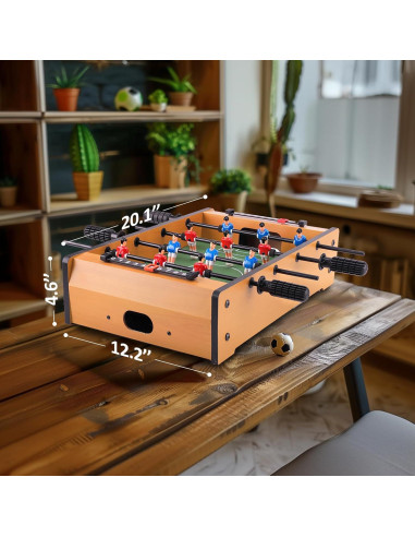 Mesa de Futbolín Mini WIN.MAX 52x31 cm para Niños y Adultos