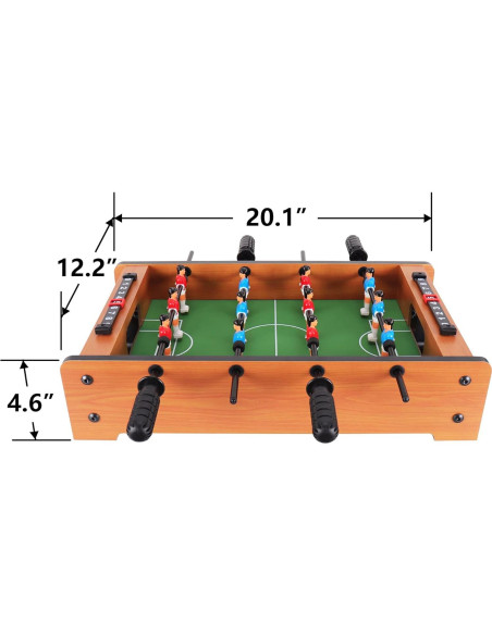 Mesa de Futbolín Mini WIN.MAX 52x31 cm para Niños y Adultos