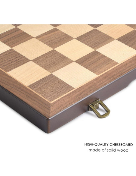 Juego de Ajedrez y Damas Magnético AMEROUS 38 cm 2 en 1